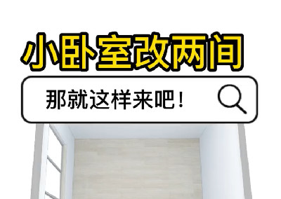 小卧室改两间